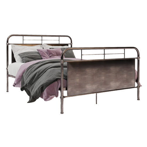RAWSON & CO RUSTIC BROWN KINGSTON METAL BED FRAME