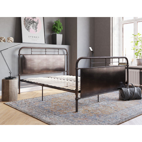 RAWSON & CO RUSTIC BROWN KINGSTON METAL BED FRAME