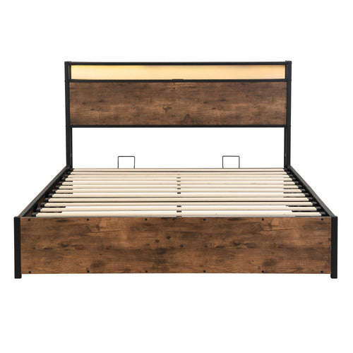 CASSINGTON HOME LINFORD GAS LIFT STORAGE BED WITH LED & CHARGING STATION