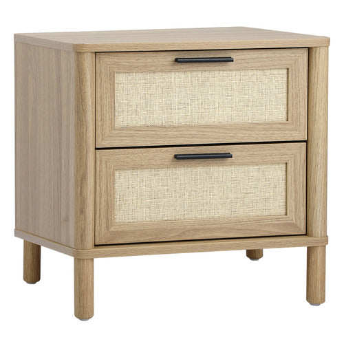 LIVING FUSION ELIDA RATTAN BEDSIDE TABLE