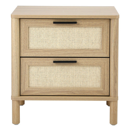 LIVING FUSION ELIDA RATTAN BEDSIDE TABLE