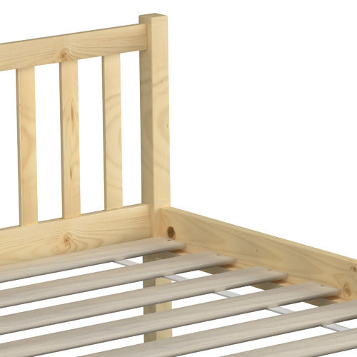 LIVING FUSION SABINA PINE WOOD BED FRAME