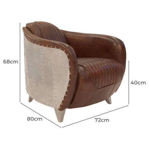 CHARTWELL HOME SABRE LEATHER ARMCHAIR