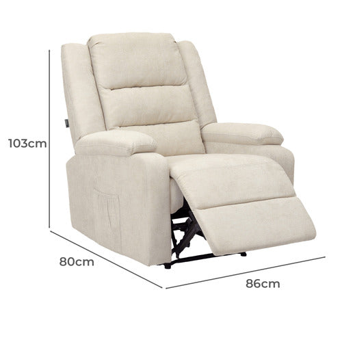 LIVING FUSION SABRINA UPHOLSTERED RECLINER CHAIR