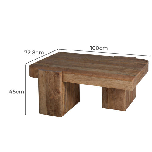 THE HOME COLLECTIVE SADIE MANGO WOOD COFFEE TABLE