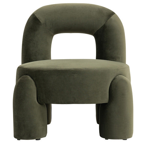EVIE HOME SAMIR VELVET ACCENT CHAIR