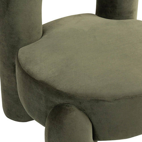 EVIE HOME SAMIR VELVET ACCENT CHAIR