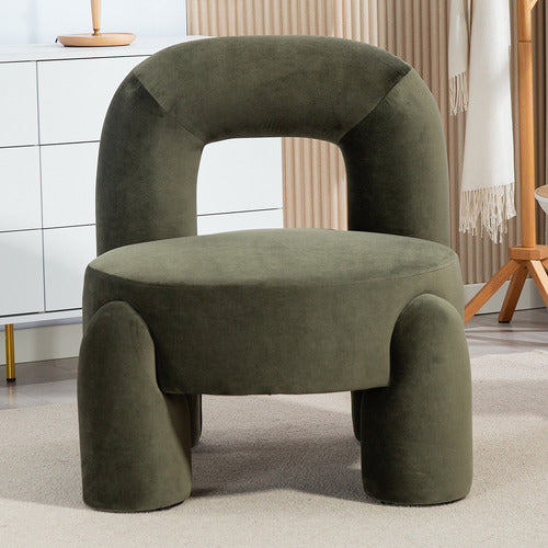EVIE HOME SAMIR VELVET ACCENT CHAIR