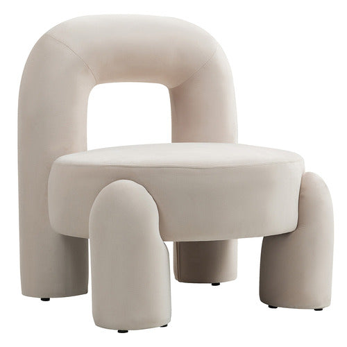 EVIE HOME SAMIR VELVET ACCENT CHAIR