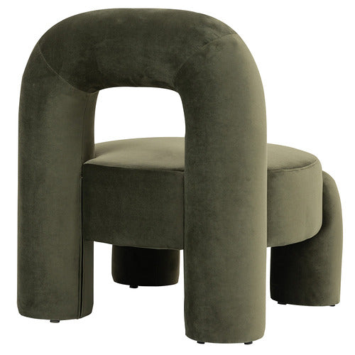 EVIE HOME SAMIR VELVET ACCENT CHAIR