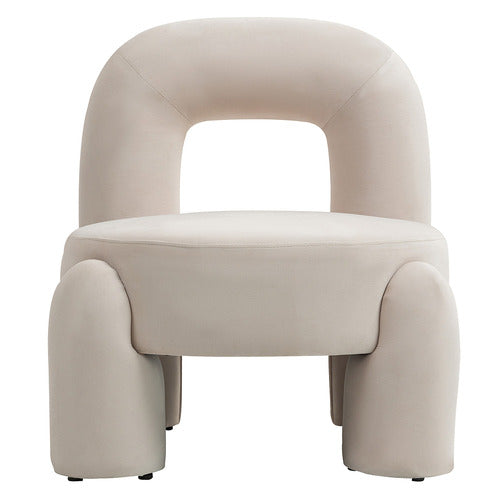 EVIE HOME SAMIR VELVET ACCENT CHAIR