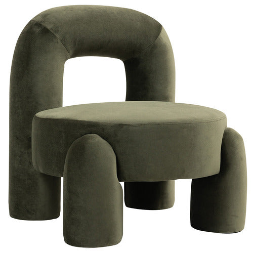EVIE HOME SAMIR VELVET ACCENT CHAIR