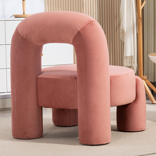 EVIE HOME SAMIR VELVET ACCENT CHAIR