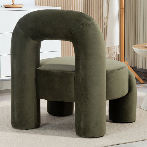 EVIE HOME SAMIR VELVET ACCENT CHAIR