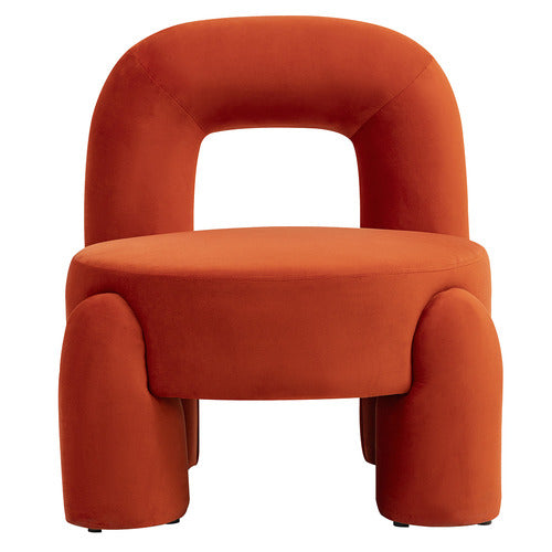 EVIE HOME SAMIR VELVET ACCENT CHAIR