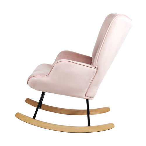 LIVING FUSION SANDY VELVET ROCKING CHAIR