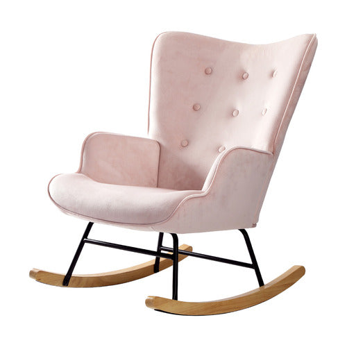 LIVING FUSION SANDY VELVET ROCKING CHAIR