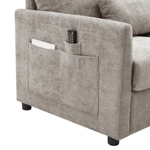CORE LIVING SAULE 3 SEATER UPHOLSTERED SOFA