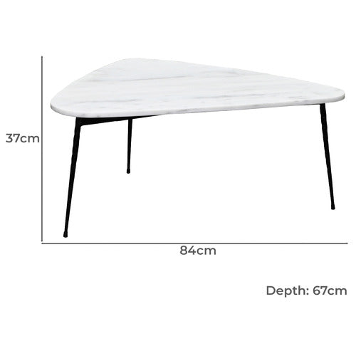 BROOKLYN AND BELLA SAVIA 84CM MARBLE COFFEE TABLE