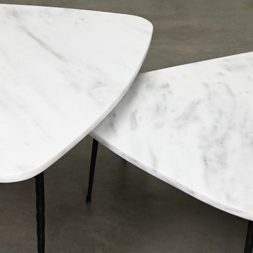 BROOKLYN AND BELLA SAVIA 84CM MARBLE COFFEE TABLE