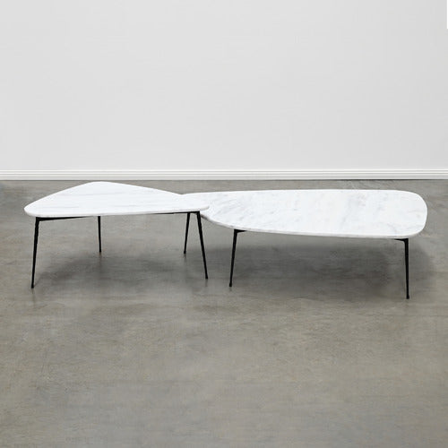 BROOKLYN AND BELLA SAVIA 84CM MARBLE COFFEE TABLE