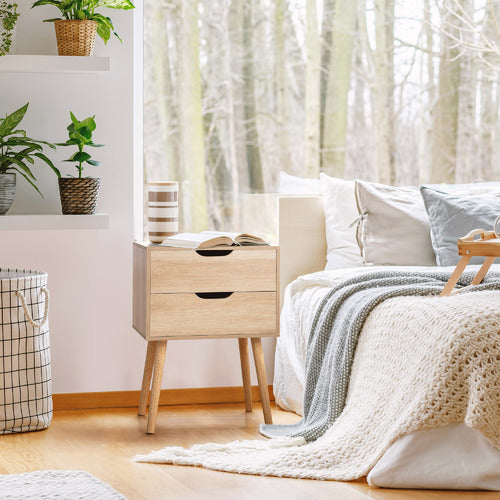 CORE LIVING SEATTLE 2 DRAWER BEDSIDE TABLE