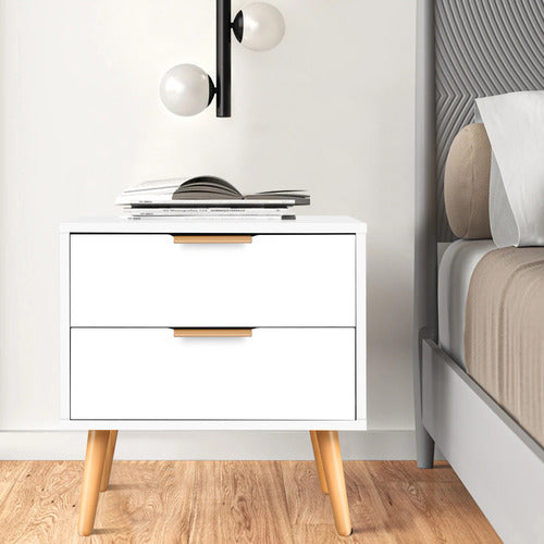 HOXTON ROOM SEBASTIAN 2 DRAWER BEDSIDE TABLE