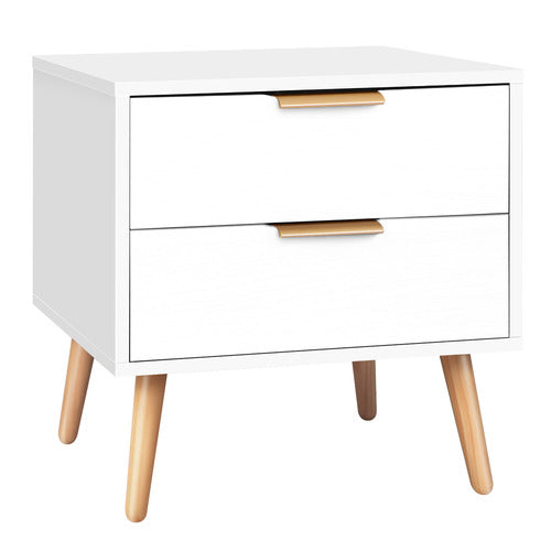 HOXTON ROOM SEBASTIAN 2 DRAWER BEDSIDE TABLE