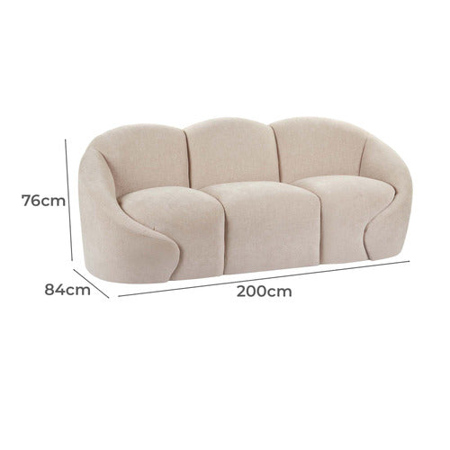 THE HOME COLLECTIVE SERAPHINA 3 SEATER SOFA