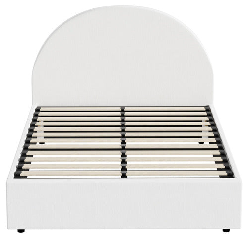 LIVING FUSION SERAPHINE FAUX LEATHER GAS LIFT STORAGE BED