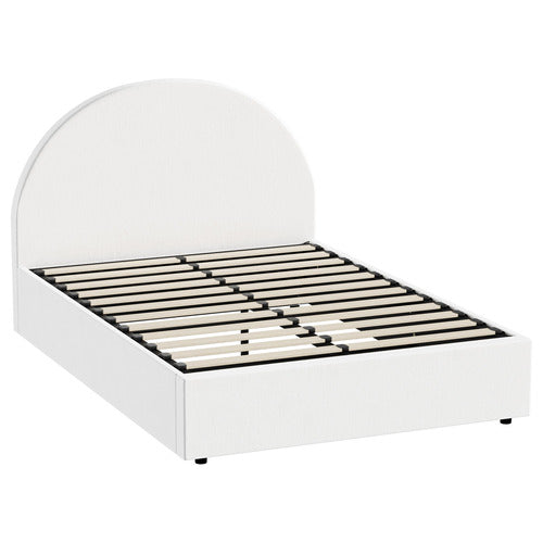 LIVING FUSION SERAPHINE FAUX LEATHER GAS LIFT STORAGE BED