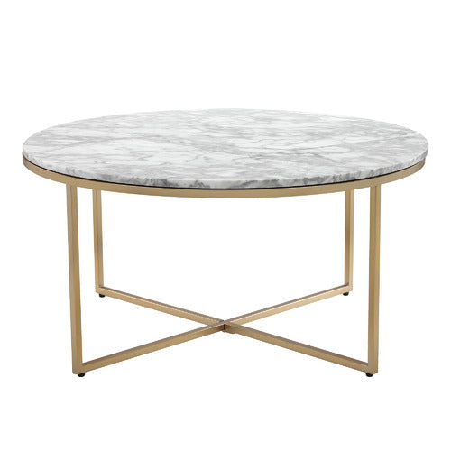 80CM WHITE SERENA ITALIAN CARRARA MARBLE COFFEE TABLE