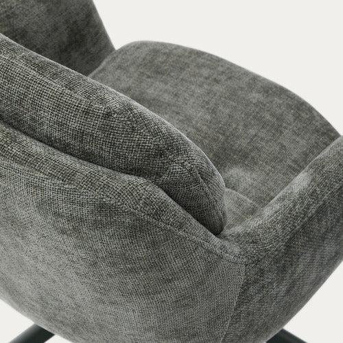 LINEA FURNITURE SEYMOUR CHENILLE SWIVEL ARMCHAIR