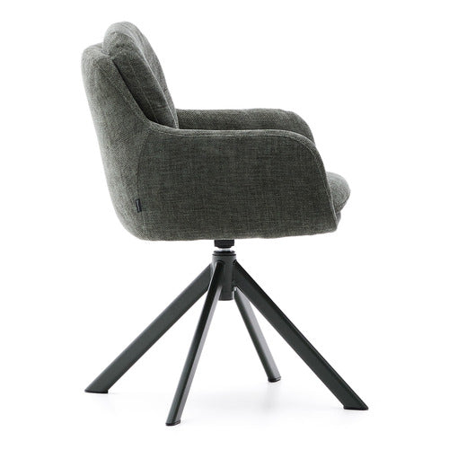 LINEA FURNITURE SEYMOUR CHENILLE SWIVEL ARMCHAIR