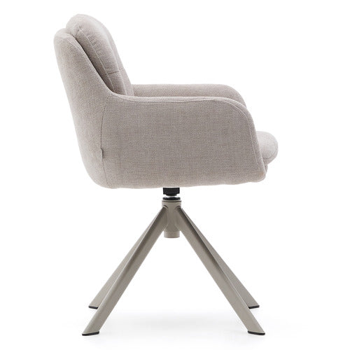 LINEA FURNITURE SEYMOUR CHENILLE SWIVEL ARMCHAIR