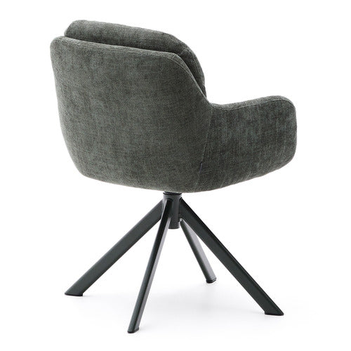 LINEA FURNITURE SEYMOUR CHENILLE SWIVEL ARMCHAIR