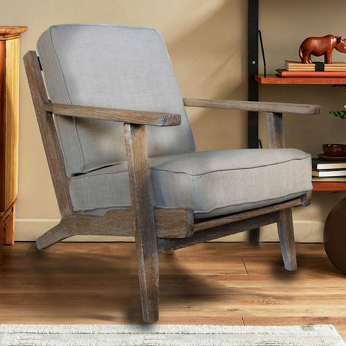 NATURALLY PROVINICIAL SHAN OAK WOOD ARMCHAIR