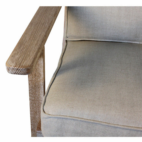 NATURALLY PROVINICIAL SHAN OAK WOOD ARMCHAIR