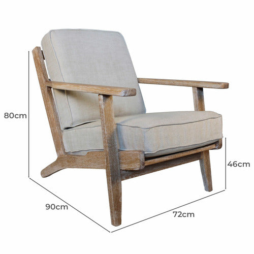 NATURALLY PROVINICIAL SHAN OAK WOOD ARMCHAIR