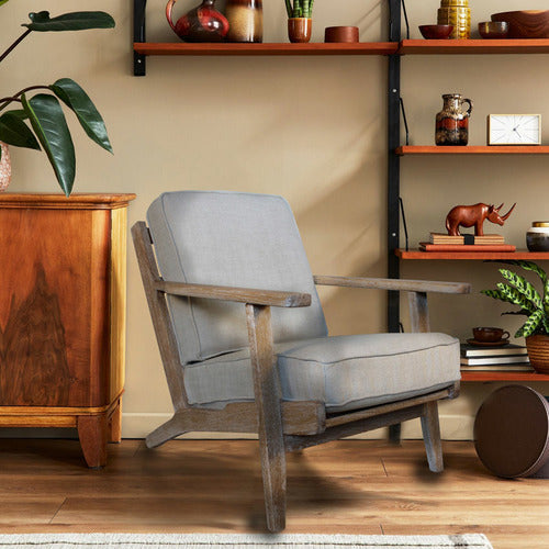NATURALLY PROVINICIAL SHAN OAK WOOD ARMCHAIR