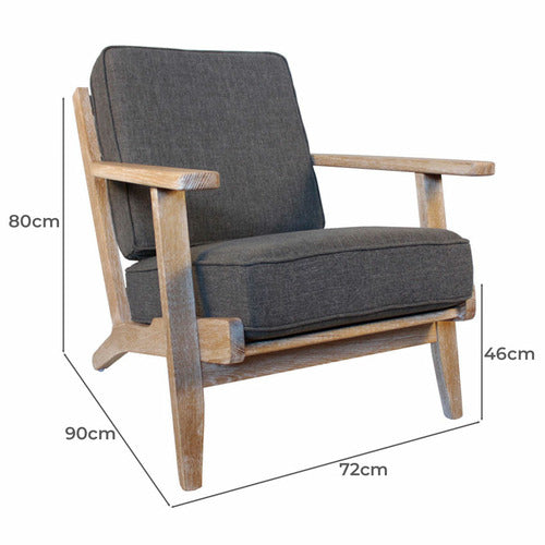 NATURALLY PROVINICIAL SHAN OAK WOOD ARMCHAIR