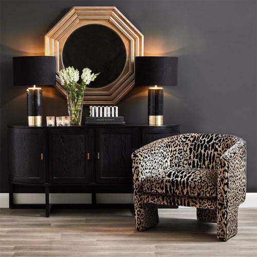 REXINGTON HOME SHANA LEOPARD VELVET TUB CHAIR