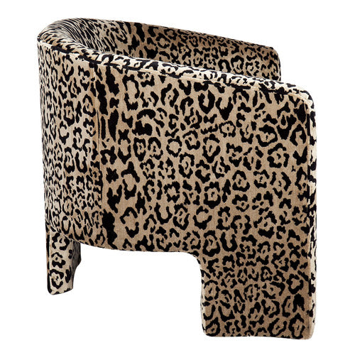 REXINGTON HOME SHANA LEOPARD VELVET TUB CHAIR