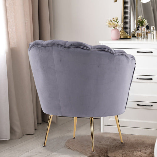 LETITIA LANE 2 PIECE SHANAYA VELVET ARMCHAIR & OTTOMAN SET