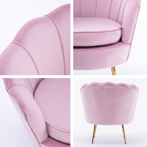 LETITIA LANE 2 PIECE SHANAYA VELVET ARMCHAIR & OTTOMAN SET