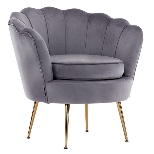 LETITIA LANE 2 PIECE SHANAYA VELVET ARMCHAIR & OTTOMAN SET