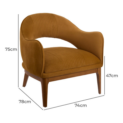 THE HOME COLLECTIVE SILVA VELVET ARMCHAIR
