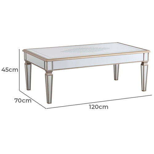 SOUTHERN STYLERS SIERRA MIRRORED COFFEE TABLE