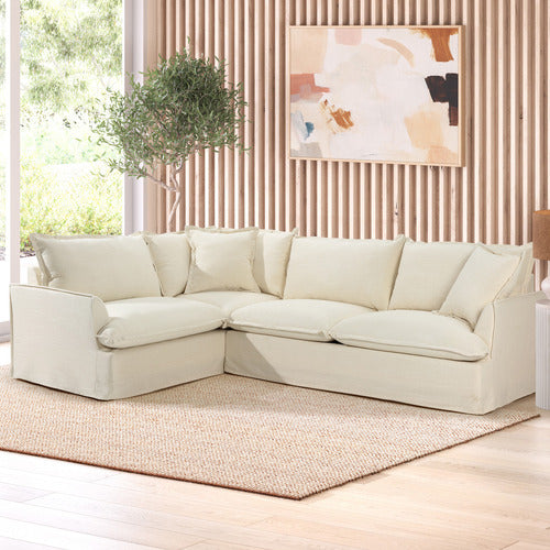 SOFTY PREMIUM 5 SEATER QUEEN SLIPCOVER CORNER SOFA BED