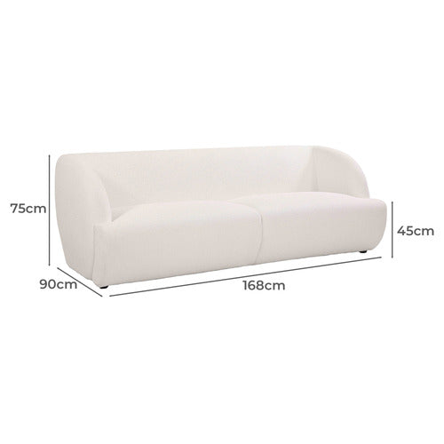 BY DESIGNS SOLEDAD 2 SEATER BOUCLE SOFA